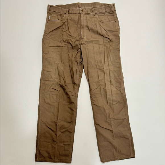 Carhartt Original Dungaree Fit B159 Tan Canvas Pants Men’s Loose 42x34 - Picture 1 of 3